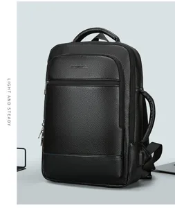 Zaino business in pelle PU multifunzionale borsa da viaggio per laptop ottima