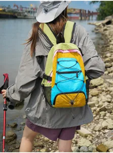 Outdoor colorblock casual backpack lightweight hiking rucksack for travel and daily use