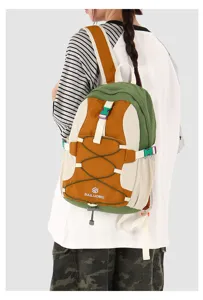 Farbblockierter Outdoor-Reiserucksack für Damen und Herren, leichter Wanderrucksack, großes.