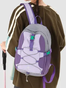Farbblock Outdoor Wanderrucksack für Reisen, leichter Tagesrucksack, gross, Damen und Herren.
