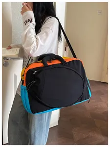 Grote colorblock sporttas, perfect voor outdoor fitness, korte reizen en dagelijks gebruik.