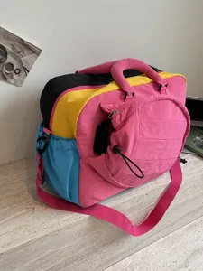 Colorblock sporttas grote capaciteit multifunctionele reistas handtas voor buiten fitness sport.