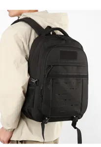 Schwarzer taktischer Outdoor Rucksack Große Kapazität Freizeitsport Reisetasche Schultasche