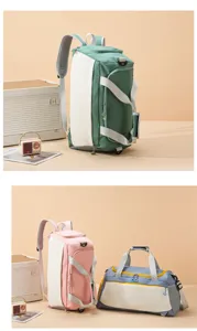 Sac à dos de voyage multifonctionnel et sac de sport de fitness avec grande capacité pratique.