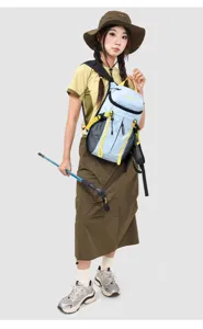 Lightweight hiking backpack outdoor sports colorblocked mountaineering daypack for travel