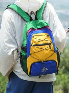 Colorful outdoor travel backpack lightweight hiking daypack with large capacity for camping.