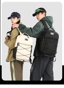Large capacity outdoor sports backpack, casual travel school bag for students and hiking.