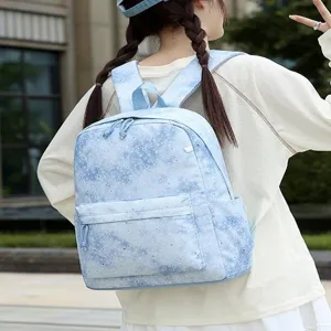 Sac a dos de loisir motif etoile degrade bleu clair pour filles etudiants cartable