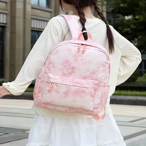 Sac à dos d'école motif étoile rose pour filles léger cartable de voyage et loisir
