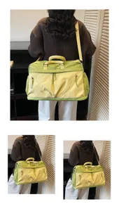 Large capacity travel duffel bag for women, weekend luggage and sports gym storage bag.
