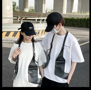 Retro PU Leder Gurt Holster Tasche für Damen Herren, stilvolle Outdoor Weste Tasche für Alltag Mode