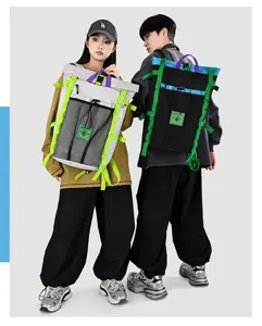 Unisex colorblock outdoor backpack large capacity mountaineering travel daily casual bag