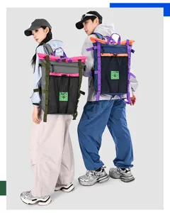 Colorful outdoor travel backpack large capacity casual sports rucksack for men and women use
