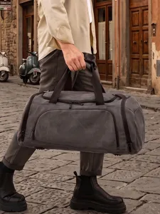 Grand sac de voyage en toile pour homme, sac de sport et de fitness multifonction.