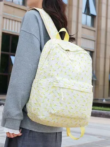 Bloemen print rugzak preppy stijl casual schooltas voor tieners studenten en dagelijks gebruik
