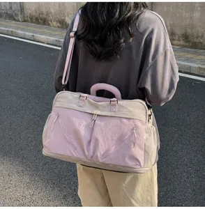 Large capacity women travel duffel bag for short trips luggage sports gym storage