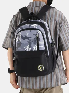 Large capacity camouflage school backpack casual student laptop travel book bag stylish
