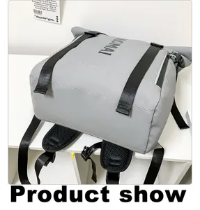 Street fashion waterproof roll-top backpack for men and women, ideal for outdoor travel.
