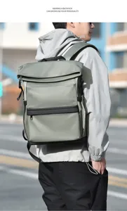 Men's large capacity roll-top computer backpack for daily commuting and travel use.