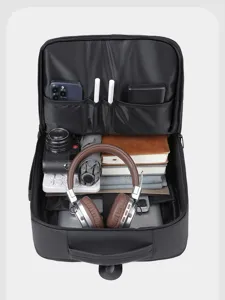 Zakelijke Laptop Rugzak Uitbreidbaar Grote Capaciteit Waterdichte Oxford Rugzak Met Externe USB Oplaadpoort Reisschooltas
