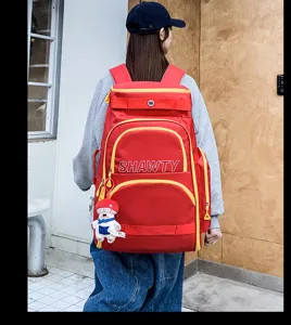 Grand sac à dos color-block pour voyage en plein air, école et sport. Très pratique.