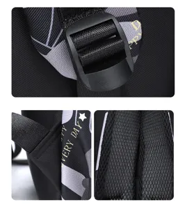 Rucksack Detailansicht mit verstellbarem Riemen und atmungsaktiver Netzpolsterung.
