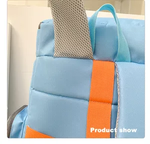 Sac à dos design color block respirant sangles en mesh bretelles voyage en plein air durable