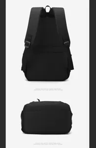 Schwarzer multifunktionaler taktischer Rucksack mit großem Fassungsvermögen und Fächern.