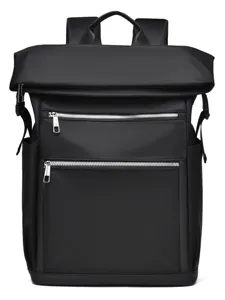 Zaino Roll Top in Tessuto Oxford Casual da Uomo Grande Capacità Viaggio Lavoro Portatile Impermeabile