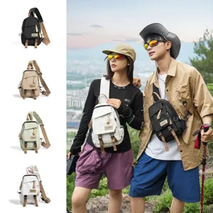 Unisex Nylon Brusttasche Freizeit Crossbody Rucksack Outdoor Sport mehrfarbige Tasche
