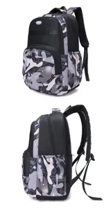 Großer Kapazität Herren Reise Rucksack lässige Outdoor Schultasche in schwarz grau.
