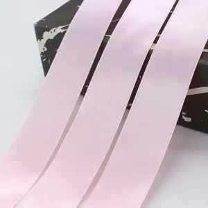 Cinta de raso rosa claro para envolver regalos, decoración de bodas y manualidades, 2.5cm.
