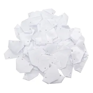 Petalos de rosa de cinta de satin blanco a granel accesorios DIY para manualidades con ojetes.