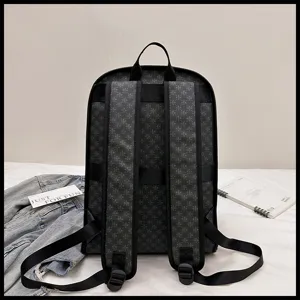 Vista detallada de elegante mochila de viaje para portátil de negocios con nuevo patrón.