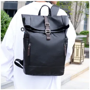 Heren grote capaciteit PU lederen rugzak casual vintage reizen schooltas werk mooi