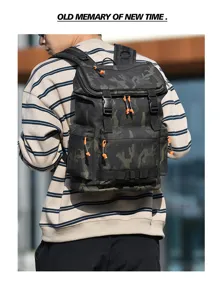 Men's camouflage backpack large capacity outdoor travel business casual laptop backpack