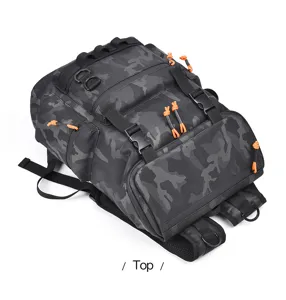 Men black camo tactical backpack large capacity outdoor travel sports hiking laptop daypack.