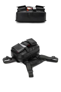 Tactical chest bag for men and women, multi-pocket functional motorcycle harness rig.
