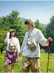 Lässige Nylon Outdoor Brusttasche für Paare, vielseitige Umhängetasche mit vielen Taschen.