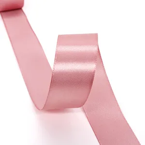 Nastro di raso rosa per confezioni regalo, nastro decorativo da 2.5cm per matrimoni e feste.