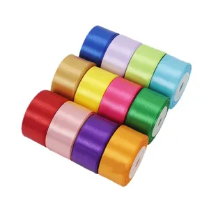 2.5cm 10 Yards Nastro di Raso Colorato Nastri Regalo per Festa Matrimonio Decorazione