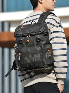 Men large capacity backpack stylish tactical casual travel outdoor computer bag for men