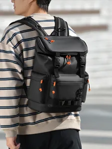 Men's large capacity backpack stylish casual business outdoor travel laptop school rucksack