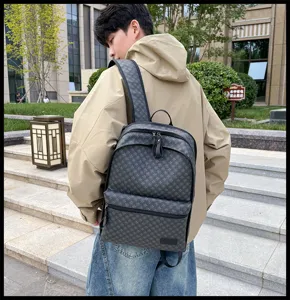 Mochila estampada informal para hombres y mujeres, ideal para viajes, negocios y uso escolar.