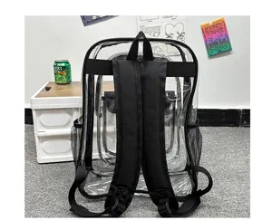 Klares PVC wasserdichter Schüler Schulranzen Stadion Reise transparent Rucksack