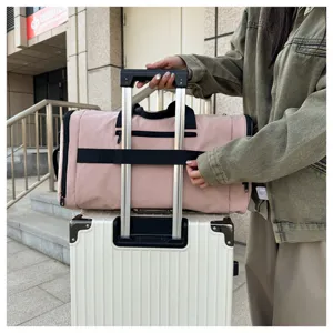 Reisetasche in Rosa mit Kofferhalterung Sporttasche fur Damen und Herren Reisegepäck