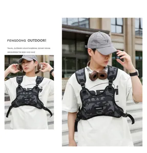 Taktische Brusttasche funktionale Weste Tasche Freizeit Kamuflage Unisex Streetwear Rig