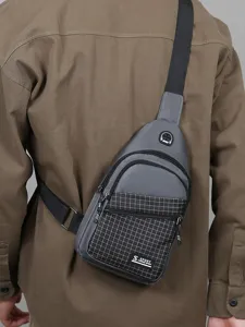 Herren Sport Umhängetasche Oxford Tuch Brusttasche Freizeit Reise Radfahren Rucksack