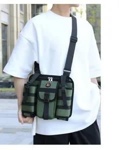 Bolso cruzado táctico para hombre bolso de hombro informal exterior multifunción útil
