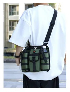 Bolso bandolera táctico multi-bolsillo para hombre deportes al aire libre informal.